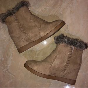 JustFab Faux Fur lined booties